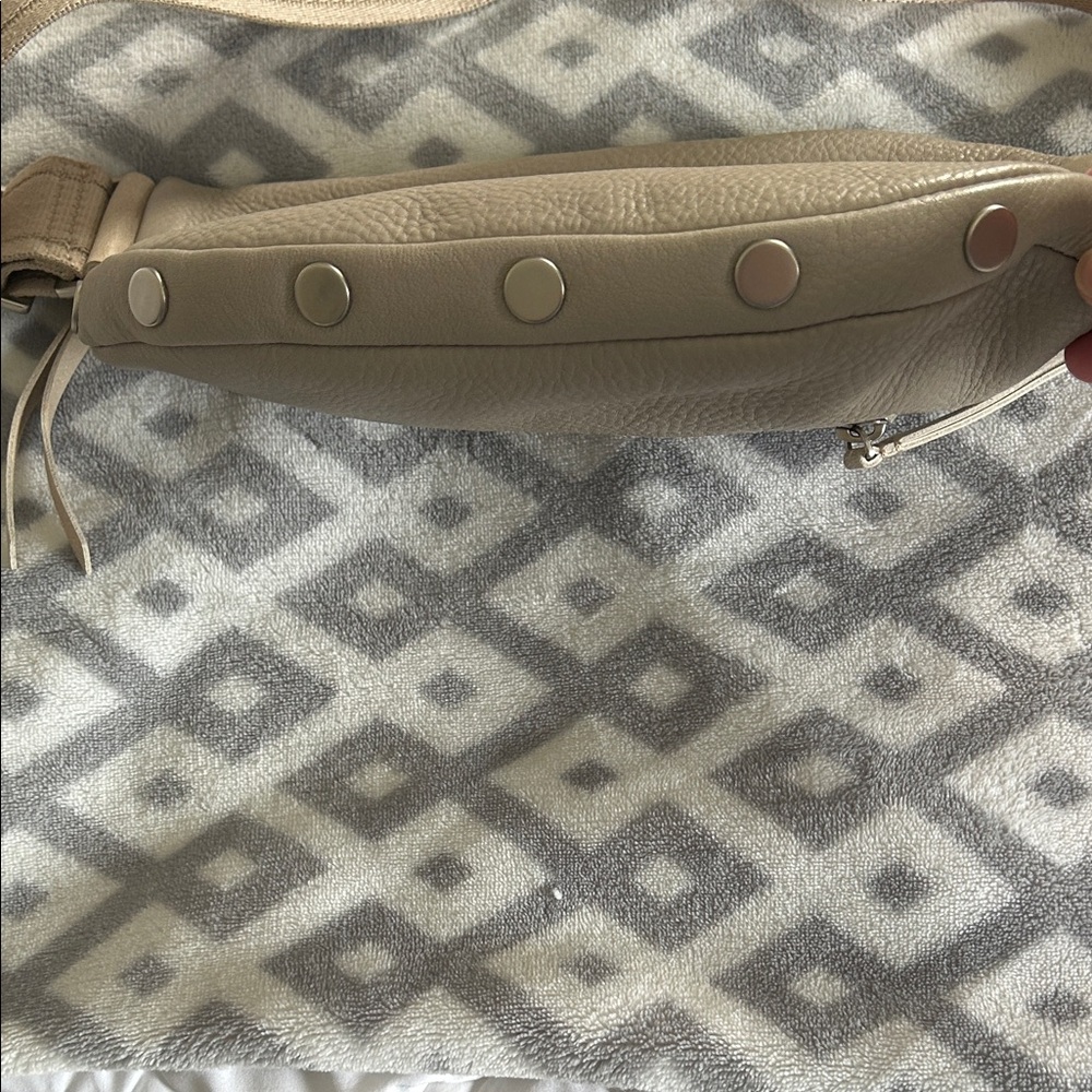 Minimal Leather Belt Bag in Taupe - Picture 6 of 6